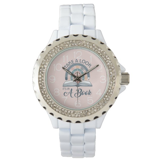 Reloj De Pulsera La biblioteca arcoiris del Boho está leyendo en un (Anverso)