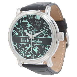 Reloj De Pulsera la bioquímica azul acuática moderna es compleja