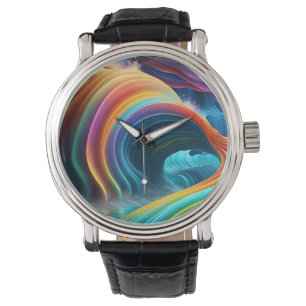 Reloj De Pulsera La brillante y brillante cascada arcoiris
