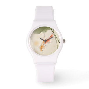Reloj De Pulsera La carpa japonesa pesca la natación en la charca