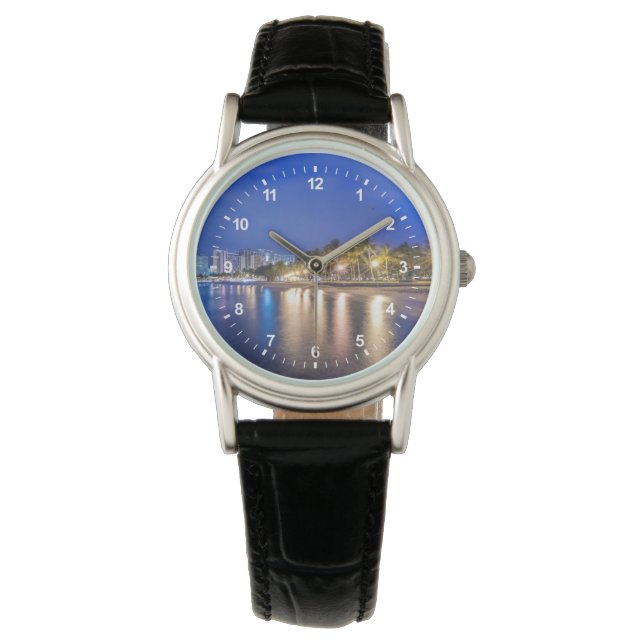 Reloj De Pulsera La ciudad de Waikiki al amanecer (Anverso)