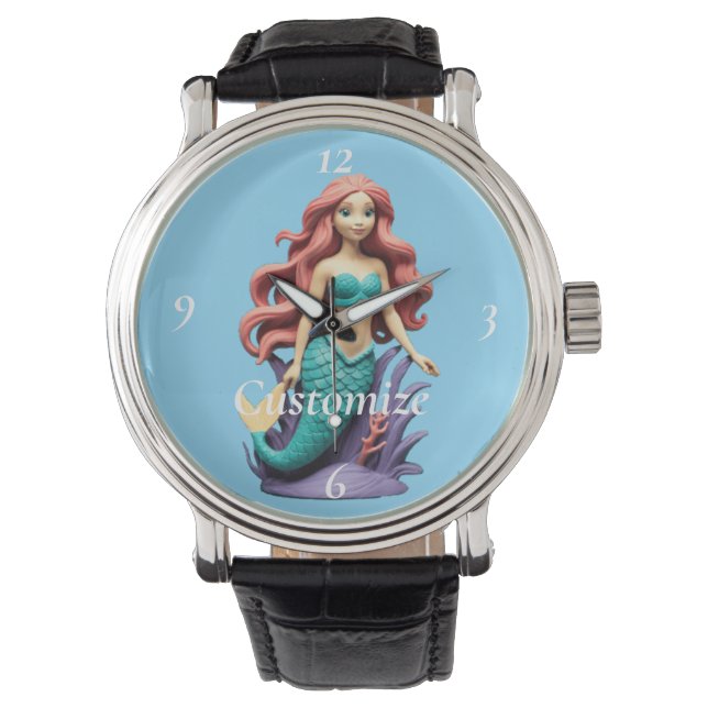 Reloj De Pulsera La comedida sirena de cabeza roja Thunder_Cove (Anverso)