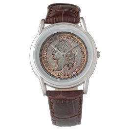 Reloj De Pulsera La confederación de guerra civil EE.UU. Penny