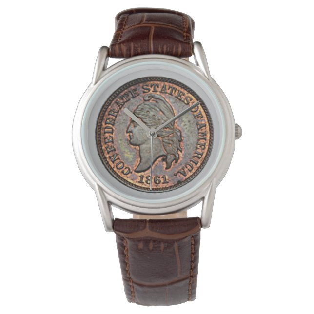 Reloj De Pulsera La confederación de guerra civil EE.UU. Penny (Anverso)
