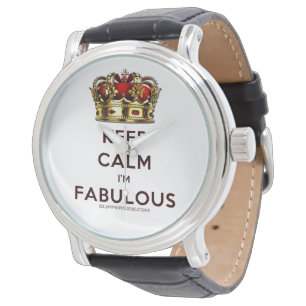 Reloj De Pulsera La corona dorada roja de SlipperyJoe's mantén la c