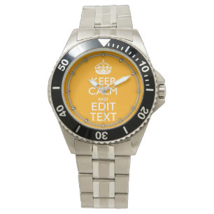 Reloj De Pulsera La decoración amarilla del tráfico guarda calma y