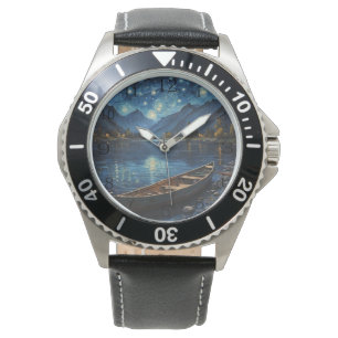 Reloj De Pulsera "La deriva estrellada: Pesca bajo el Cosmos