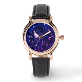 Reloj De Pulsera La diosa celestial Moon Stars Sky