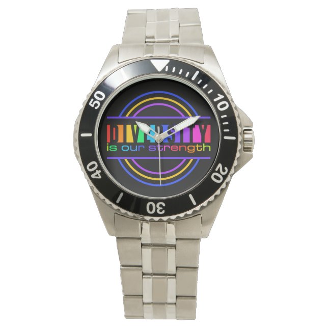Reloj De Pulsera "La diversidad es nuestra fuerza" observa (Anverso)