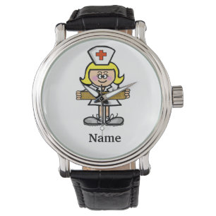Reloj De Pulsera ¡La enfermera femenina rubia la Personalizar!