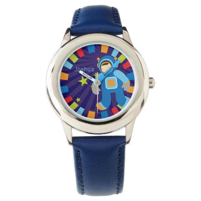 Reloj De Pulsera La era del espacio personalizado feliz cumpleaños (Anverso)