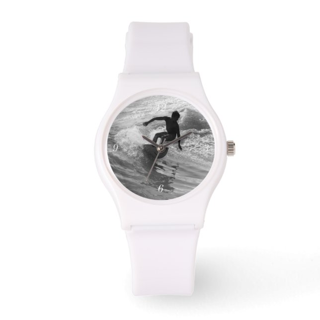 Reloj De Pulsera La Escala De Grises De Onda (Anverso)