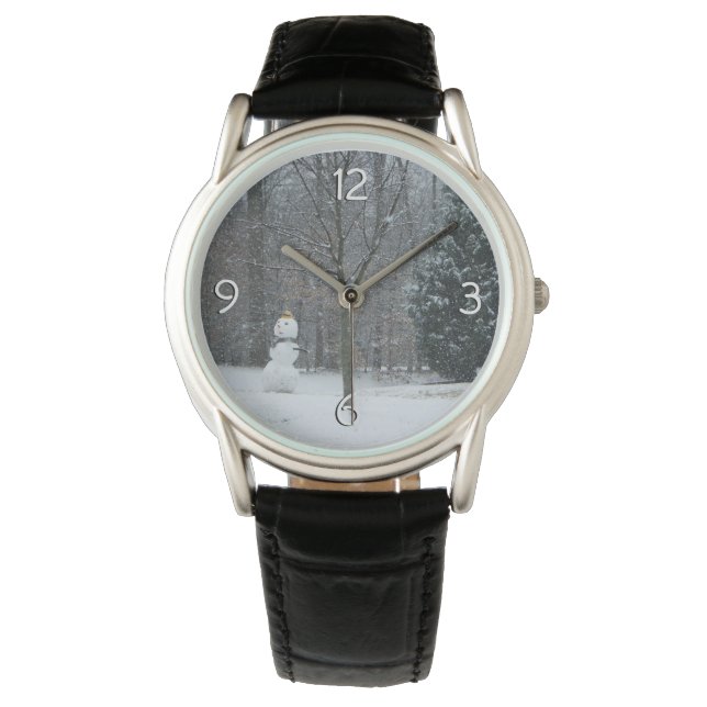 Reloj De Pulsera La escena de nieve en invierno de los nevados del  (Anverso)