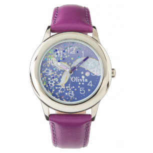 Reloj De Pulsera La fantástica playa de la sirena Purpurina bajo el