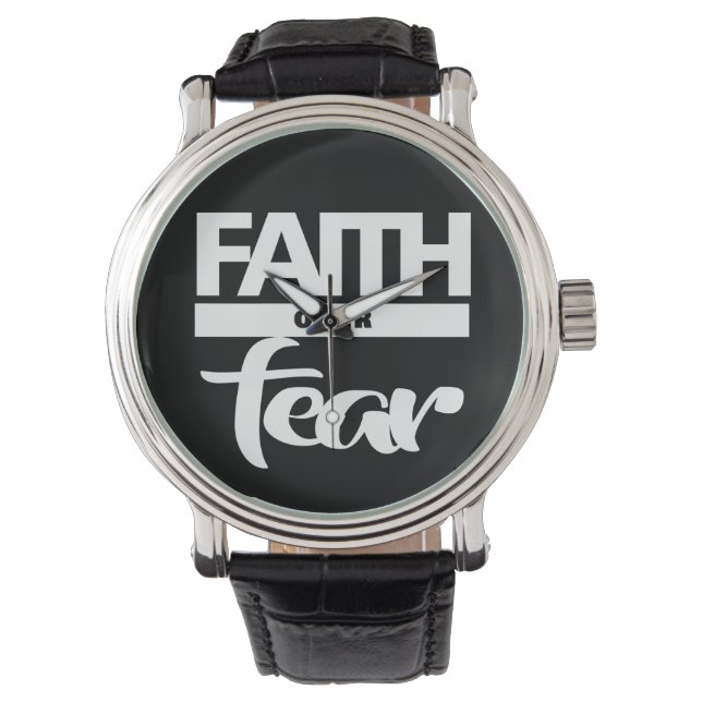 Reloj De Pulsera La fe sobre el miedo (Anverso)