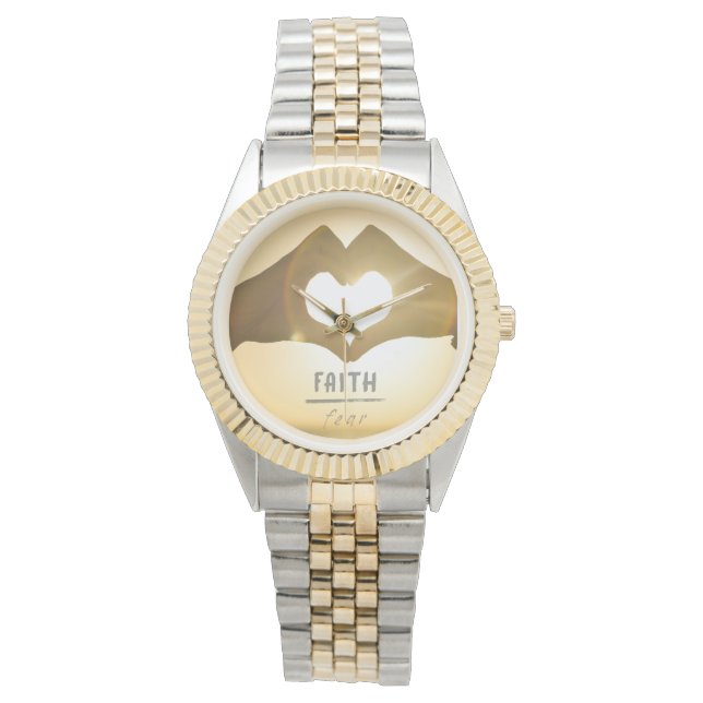 RELOJ DE PULSERA LA FE SOBRE EL MIEDO (Anverso)