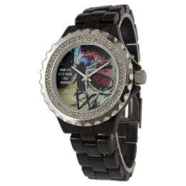 Reloj De Pulsera LA FE SOBRE EL MIEDO CON EL Chica guerrero con SWO