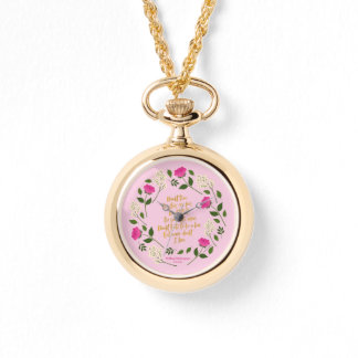 Reloj De Pulsera La flor morada rosada William Shakespeare nunca du