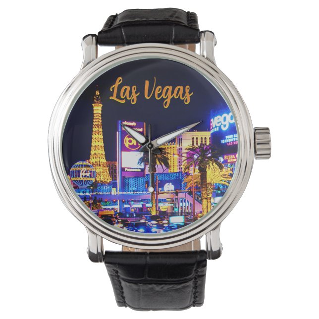 Reloj De Pulsera La franja de Las Vegas en Night Watch (Anverso)