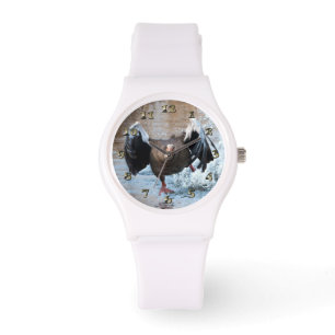 Reloj De Pulsera La ganga del Greylag en la persecución