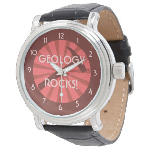 Reloj De Pulsera ¡La geología roca! Martillo