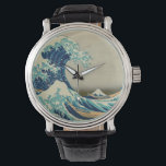 Reloj De Pulsera La gran ola de Kanagawa<br><div class="desc">La Gran Ola de Kanagawa. La Gran Oleada de Kanagawa (神 奈 川 沖 裏 Kanagawa-oki nami ura?, "En el pozo de una ola de Kanagawa"/"Bajo la ola de Kanagawa"), también conocida como La Gran Ola o simplemente La Ola, es una huella de madera del artista japonés ukiyo-e Hokusai. Se...</div>