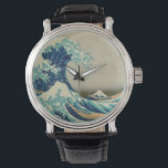 Reloj De Pulsera La gran ola de Kanagawa<br><div class="desc">La Gran Ola de Kanagawa. La Gran Oleada de Kanagawa (神 奈 川 沖 裏 Kanagawa-oki nami ura?, "En el pozo de una ola de Kanagawa"/"Bajo la ola de Kanagawa"), también conocida como La Gran Ola o simplemente La Ola, es una huella de madera del artista japonés ukiyo-e Hokusai. Se...</div>