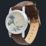 Reloj De Pulsera La gran ola de Kanagawa<br><div class="desc">La gran ola de Kanagawa,  de la serie '36 Vistas al monte Fuji' | por Katsushika Hokusai | Ubicación del arte: Colección privada | Artista japonés | Número de colección de imágenes: XIR158277</div>