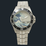 Reloj De Pulsera La gran ola de Kanagawa<br><div class="desc">La Gran Oleada Ver La Gran Ola de Kanagawa, también conocida como La Gran Ola o simplemente La Ola, es una huella de madera del artista japonés Katsushika Hokusai. Ejemplo de arte ukiyo-e, fue publicado en algún momento entre 1830 y 1833 como el primero en la serie de Hokusai Treinta...</div>