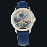 Reloj De Pulsera La gran ola de Kanagawa<br><div class="desc">La Gran Ola de Kanagawa es una huella de madera del artista japonés Hokusai. Se publicó alrededor de 1830 a finales del periodo Edo.</div>