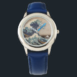 Reloj De Pulsera La gran ola de Kanagawa<br><div class="desc">La Gran Ola de Kanagawa es una huella de madera del artista japonés Hokusai. Se publicó alrededor de 1830 a finales del periodo Edo.</div>