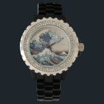 Reloj De Pulsera La gran ola de Kanagawa<br><div class="desc">La Gran Ola de Kanagawa es una huella de madera del artista japonés Hokusai. Se publicó alrededor de 1830 a finales del periodo Edo.</div>