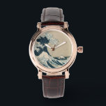 Reloj De Pulsera La gran ola de Kanagawa<br><div class="desc">La gran ola de Kanagawa,  de la serie '36 Vistas al monte Fuji' | por Katsushika Hokusai | Ubicación del arte: Colección privada | Artista japonés | Número de colección de imágenes: XIR158277</div>