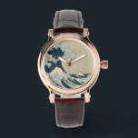 Reloj De Pulsera La gran ola de Kanagawa<br><div class="desc">La gran ola de Kanagawa,  de la serie '36 Vistas al monte Fuji' | por Katsushika Hokusai | Ubicación del arte: Colección privada | Artista japonés | Número de colección de imágenes: XIR158277</div>