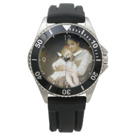 Reloj De Pulsera La hermana mayor (por William Bouguereau)