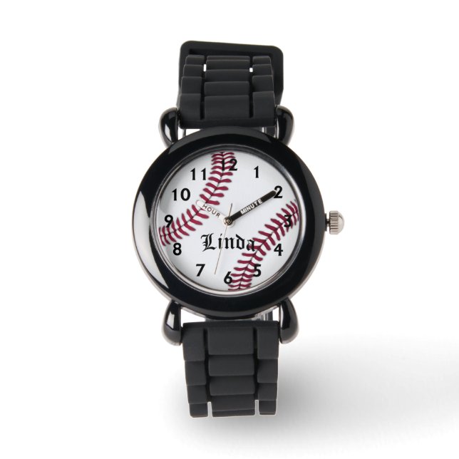 Reloj De Pulsera La hora del béisbol de Linda (Anverso)