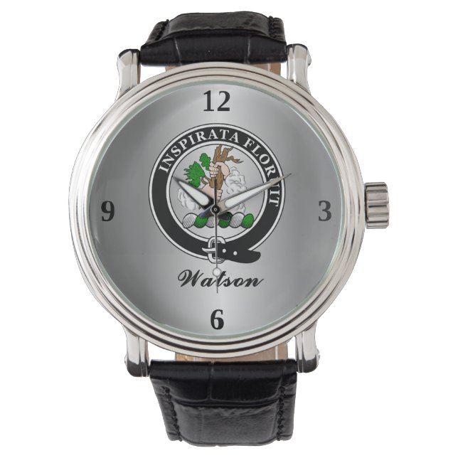 Reloj De Pulsera La insignia de clan Watson personalizada (Anverso)