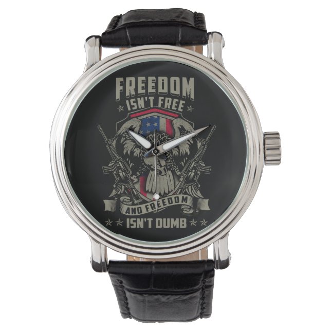 Reloj De Pulsera La libertad no es libre, y la libertad no es tonta (Anverso)