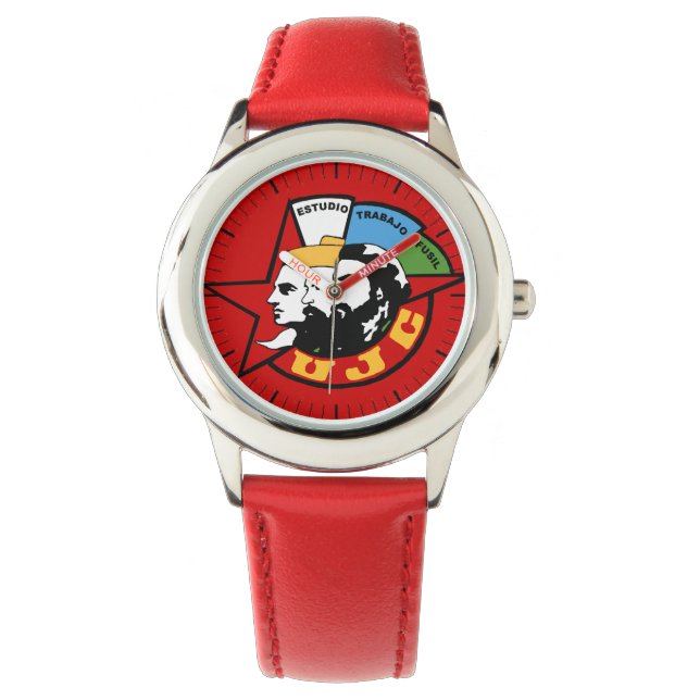 Reloj De Pulsera La Liga Comunista Juvenil CUBA Watch (Anverso)