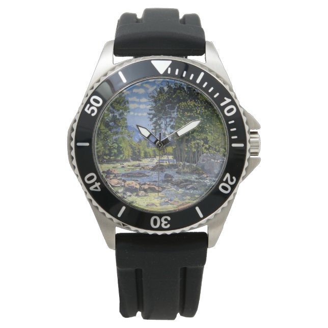 Reloj De Pulsera La Lutschina Negra (de Ferdinand Hodler) (Anverso)