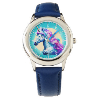 Reloj De Pulsera La luz de la luna de unicornio del personalizable: