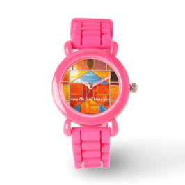 Reloj De Pulsera La luz mágica fluye desde las ventanas de la Igles