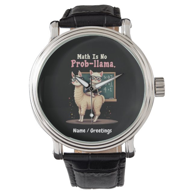 Reloj De Pulsera La matemática no es una inspiración de prob-llama  (Anverso)
