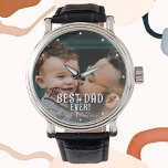 Reloj De Pulsera La mejor foto completa del Día del Padre<br><div class="desc">El mejor reloj de fotos completo de la familia del Día del Padre. Mostrando una foto completa de tu familia, el reloj también incluye las palabras "Mejor Papá Nunca" así como el nombre de cada miembro de la familia. Este reloj es la manera perfecta de mostrarle a tu padre lo...</div>