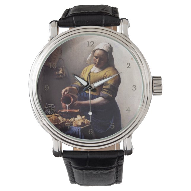 Reloj De Pulsera La Milkmaid de Johannes Vermeer (Anverso)