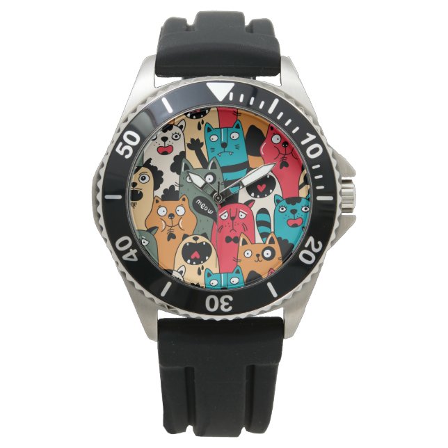 Reloj De Pulsera La multitud de gatos (Anverso)