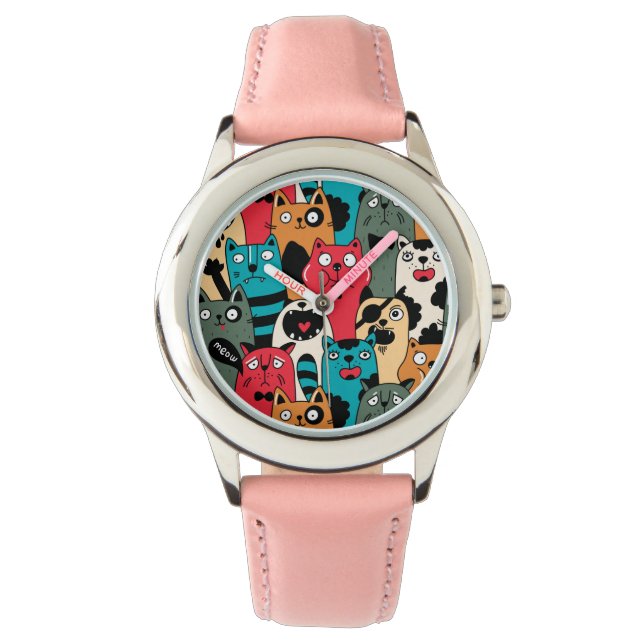 Reloj De Pulsera La multitud de gatos (Anverso)