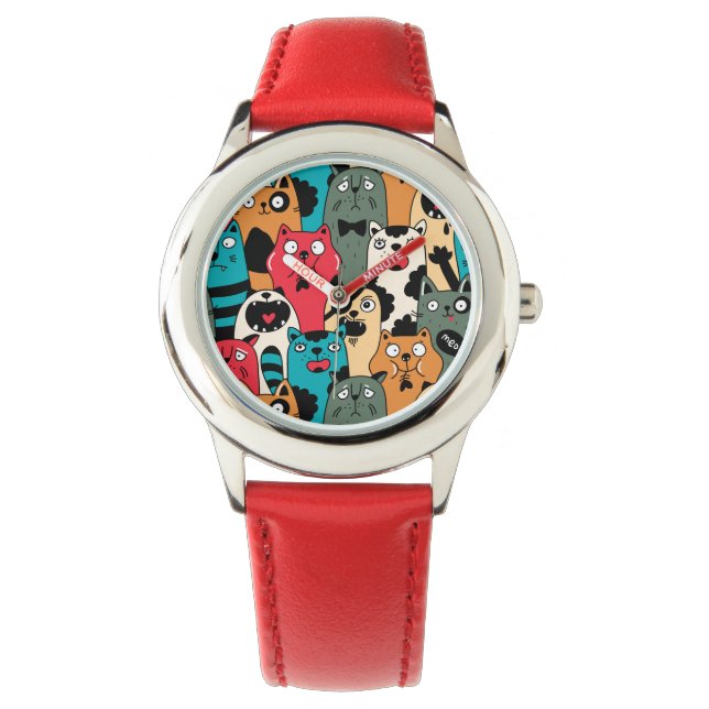 Reloj De Pulsera La multitud de gatos (Anverso)