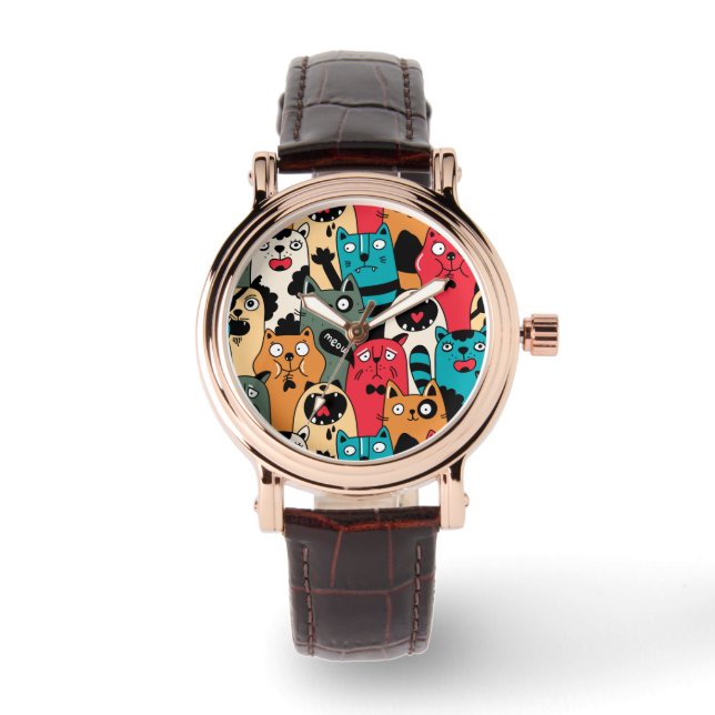 Reloj De Pulsera La multitud de gatos (Anverso)