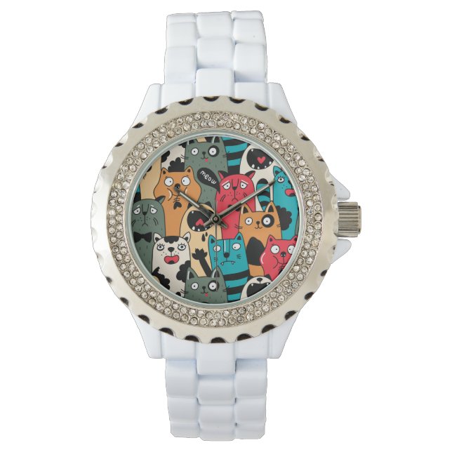 Reloj De Pulsera La multitud de gatos (Anverso)